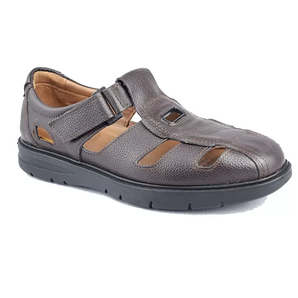 CHAUSSURE Confort SM120 MARRON Cuir sandale médicale femme confortable Maroc